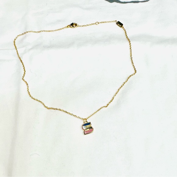 Coach 80's Retro Alphabet S Charm Necklace. New no tag - Picture 4 of 4